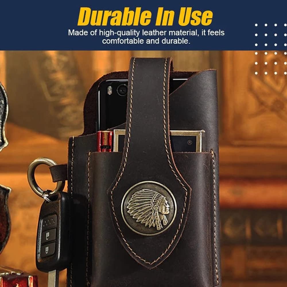 Borsa A Tracolla In Pelle Per Telefono - Marsupio Da Uomo Con Porta Cellulare, Boras A Tracolla Da Viaggio, Universale Per IPhone E Samsung