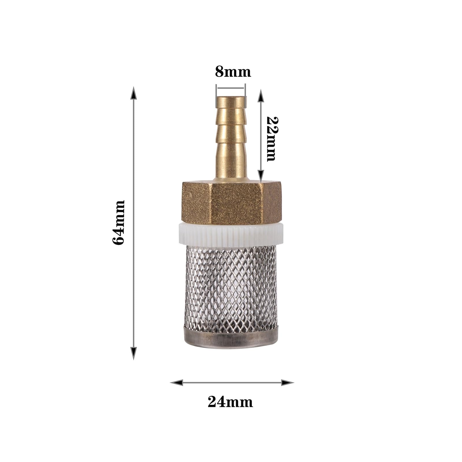 1pc 6.5/8/10/12/14/16/19mm Schlauch Filter Auto waschen Bewässerung Filter Messing Sieb Sprayer Pumpe Filterung Net Edelstahl Mesh