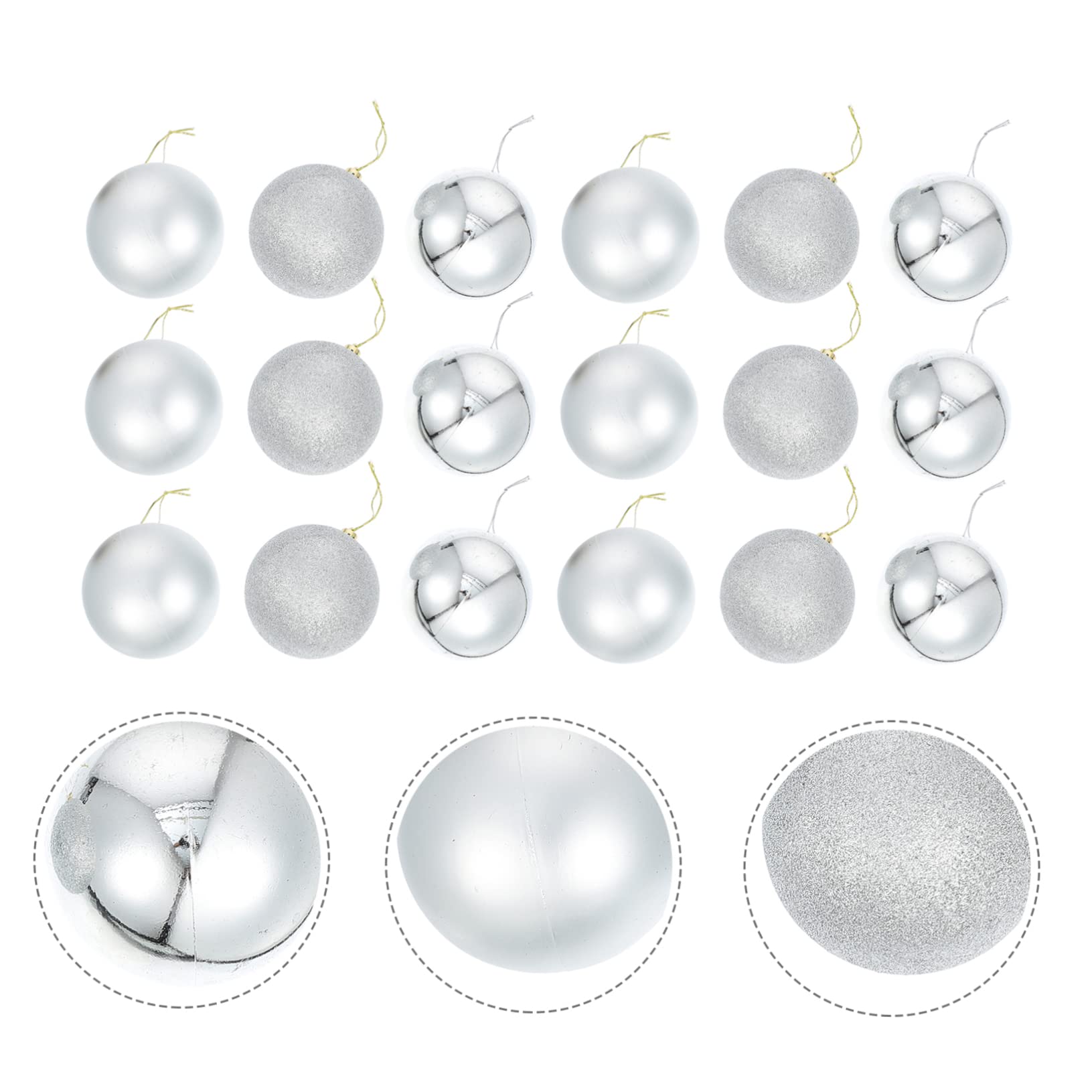 24stücke Weihnachtskugelanhänger Hängende Bälle Party Dekoration Kleine Weihnachtskugeln Als Schmuck Für Hängekugeln Und Festival-Dekoration