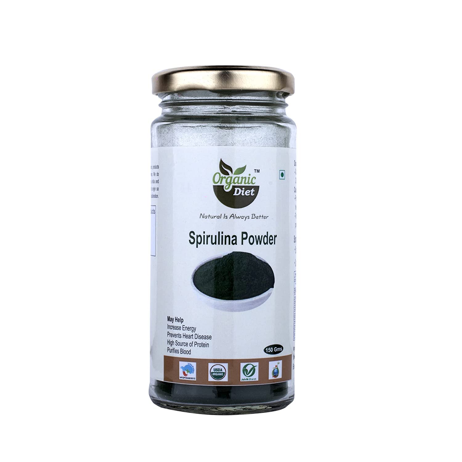 Organic Diet Fresh & Pure Organic Spirulina Powder | Arthrospira | Ayurvedic Support for Stress & Immunity | Helps Boost Strength, Stamina & Energy | Stress Relief, 150gm (Pack of 1) (B09Q21TCB7) Amazon Price History, Amazon Price Tracker