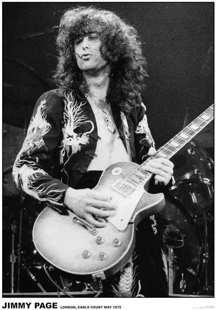 WGTB LED ZEPPELIN JIMMY PAGE EARLS COURT MAY 1975 33 X 23 INCHES