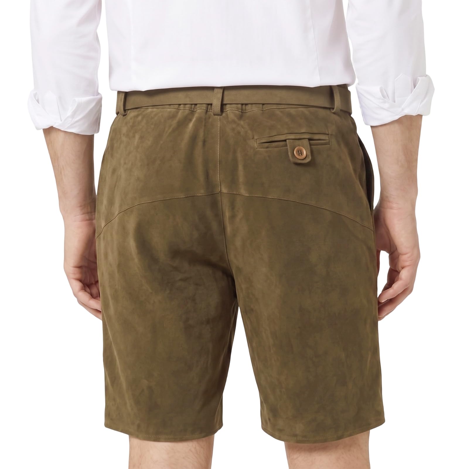 Apparlxer Lederhose Herren Bayerische Lederhosen mit Gürtel Socken