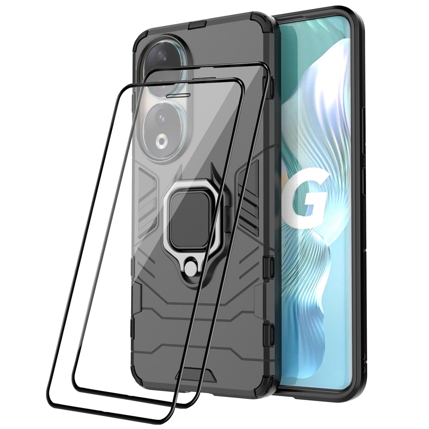 Funda Para Honor 90 Lite 5G, Protección De Cámara De Lente Deslizante Militar [soporte Integrado] Soporte