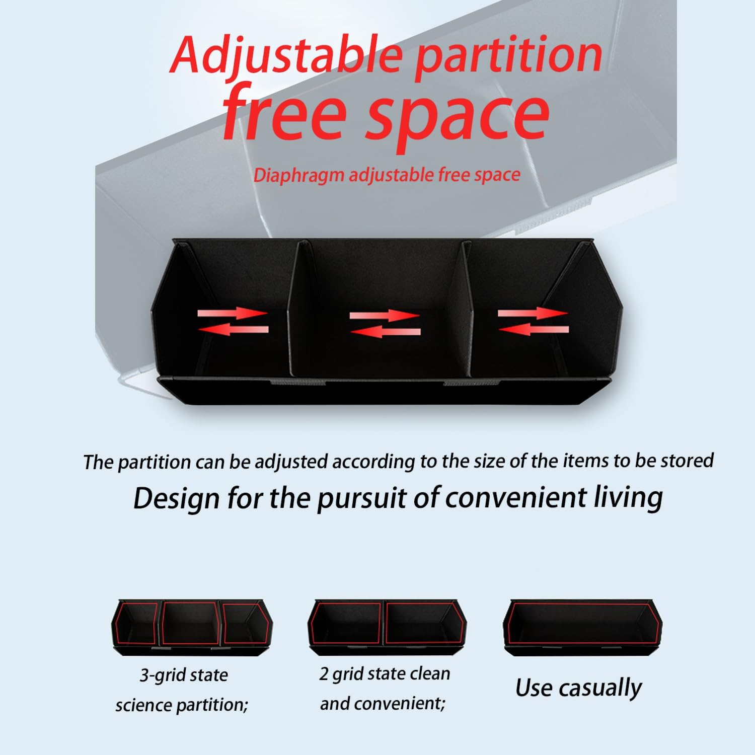 Custom Fit Trunk Organizer for Honda Pilot 2016-2026 SUV, 43.3 Inch Extra Long Foldable Cargo Storage Box with Suede Fabric, Multi-Compartment Organizer for Family Travel, Sports & Groceries