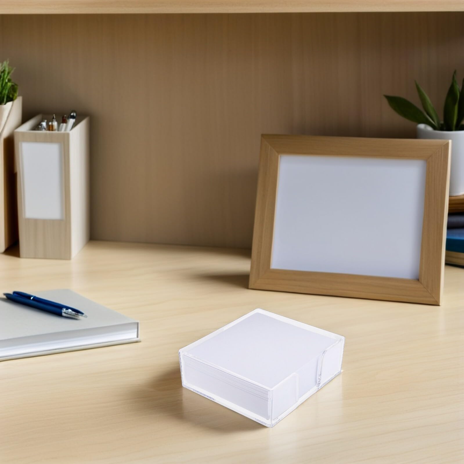 Blanko Notizpapier mit Transparentem Spenderbox Praktische Zettelbox für Büro und Schule Effiziente Einhand entnahme Langlebige Schreibwaren für Notizen und Erinnerungen