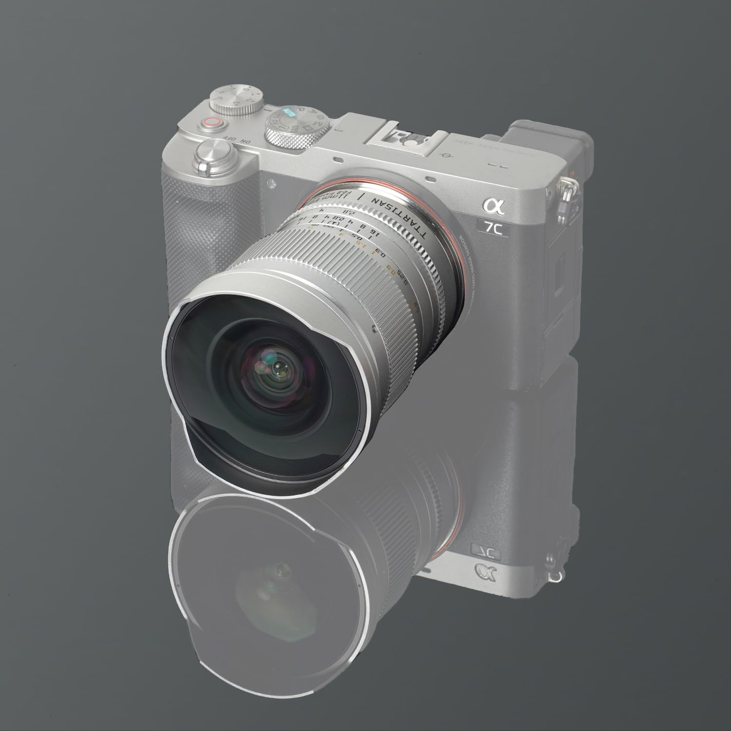 TTArtisan 11mm F2.8 Kameralinse Fisheye kompatibel mit E Mount Kameras wie A7 A7II A7R A7RII A7S A7SII A6500 A6300 A6000 A5100 A500 Silber