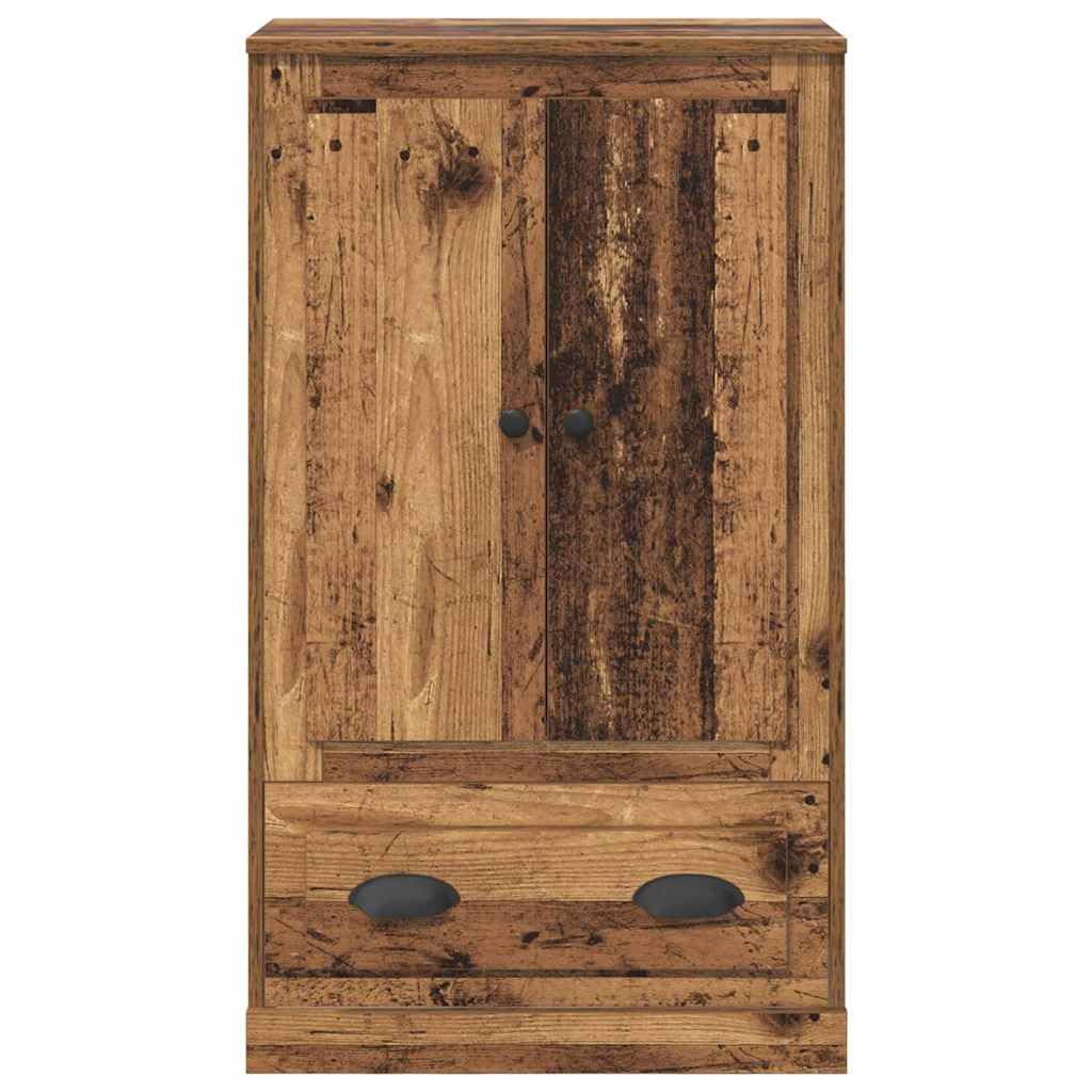 Highboard Meuble haut en bois vieilli 60 x 35,5 x 103,5 cm avec tiroir et portes, commode moderne pour salon, chambre à coucher, couloir, avec espace de rangement et étagère pour l'ordre