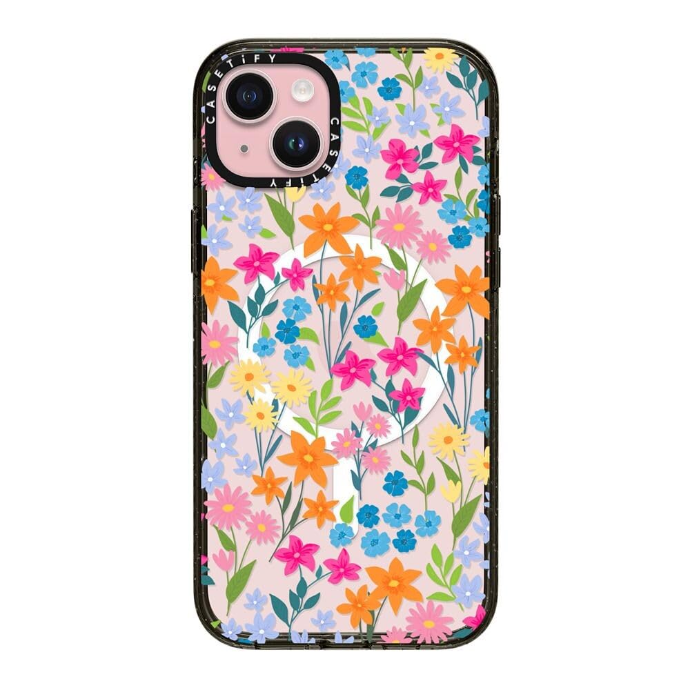 CASETiFY Impact iPhone 15 Plus Case [4X Military Grade Drop Tested / 8.2ft Drop Protection/Compatible with Magsafe] - Flower Prints - Bright Spring