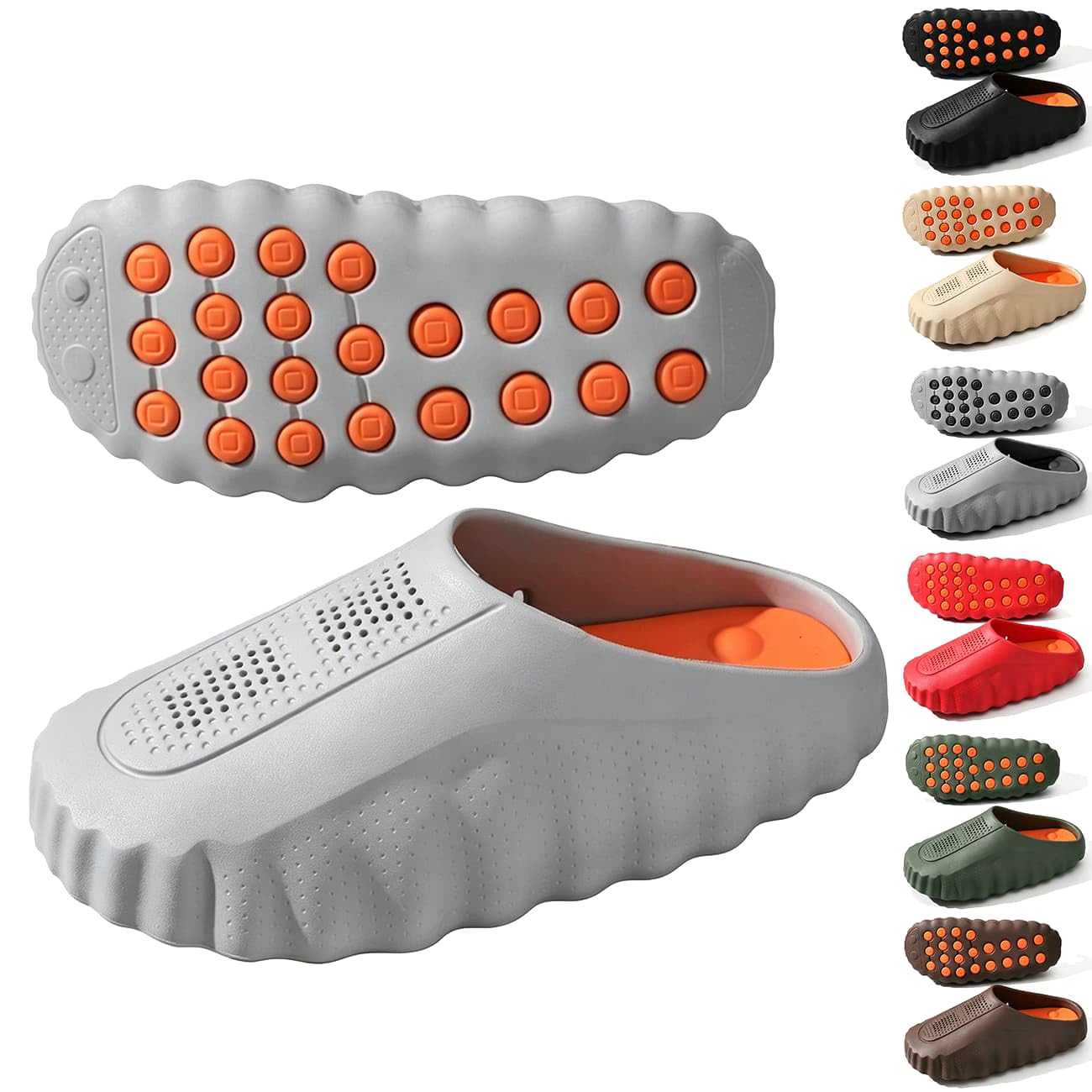 Men Mind 001 Mule Clogs Platform Massage Sandals for Women Comfortable Soft Pillow Sandals Lightweight Indoor Outdoor Cloud Slides