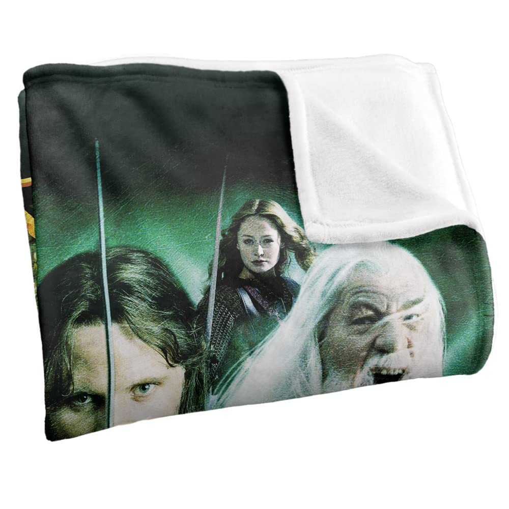 Coperta Morbida Il Signore Degli Anelli - Ring Wraiths - 152x127 Cm In Microfibra