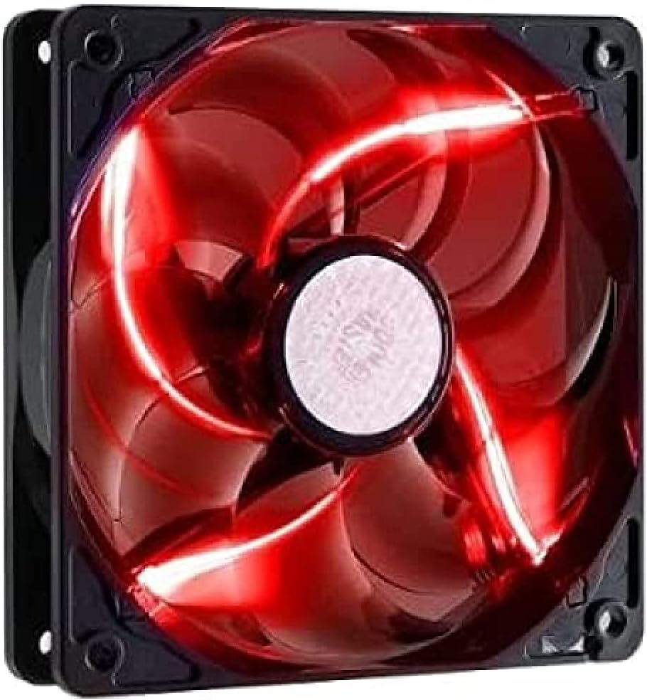 Cooler Master SickleFlow 120 - Sleeve Bearing 120mm 3-Pin LED Silent Fan for Computer Cases, CPU Coolers, and Radiators - Red