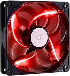 Cooler Master SickleFlow 120 - Sleeve Bearing 120mm 3-Pin LED Silent Fan for Computer Cases, CPU Coolers, and Radiators - Red
