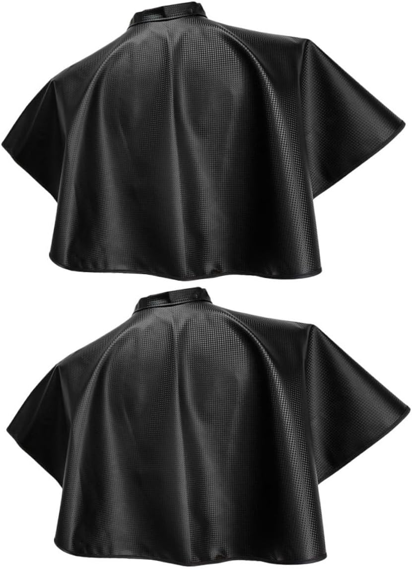 ARTIBETTER Waterproof Hair Dye Cape 2pcs Black Salon Hair Cutting Cape Disposable Stylist Apron and Shampoo Use
