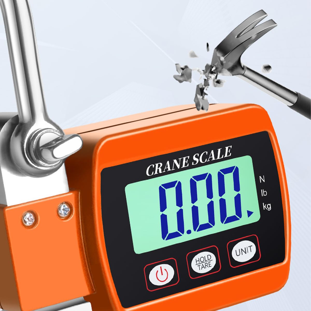 Bilancia per Gru Digitale 500 kg 1100 libbre Bilancia Elettronica sospesa Bilance industriali con sensore preciso Mini Bilancia LCD Portatile con Ganci per Fattoria di Caccia
