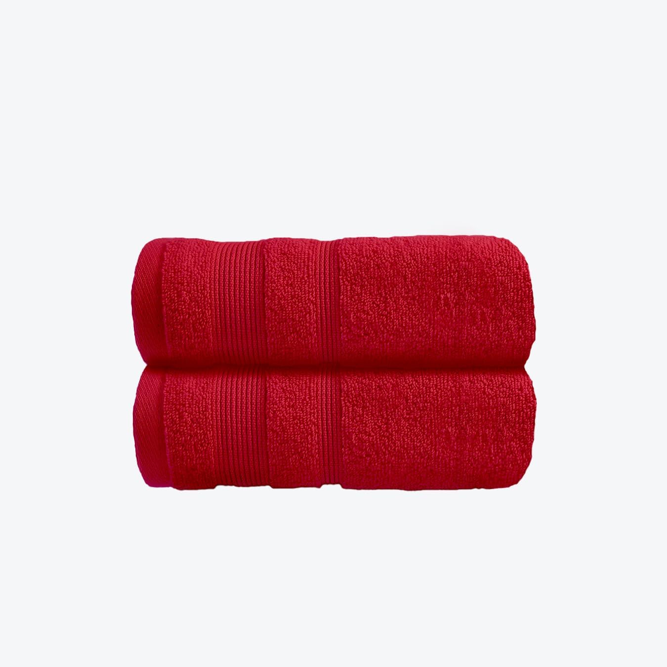 Allure Bath Fashions Cranberry Allure Zero Twist Hand Towel Set For Bathroom, Pack Of 2, 50 X 85Cm, 100% Egyptian Cotton (Cranberry)