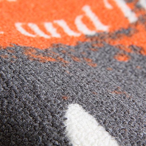 Dotteen Decorative Kitchen Rugs 3 Pieces Non-Slip Rubber Backing Doormat Runner Area Mats Sets, Kitchenware Design, Grey (16x48 inch + 16x24 inch + 16x24 inch)