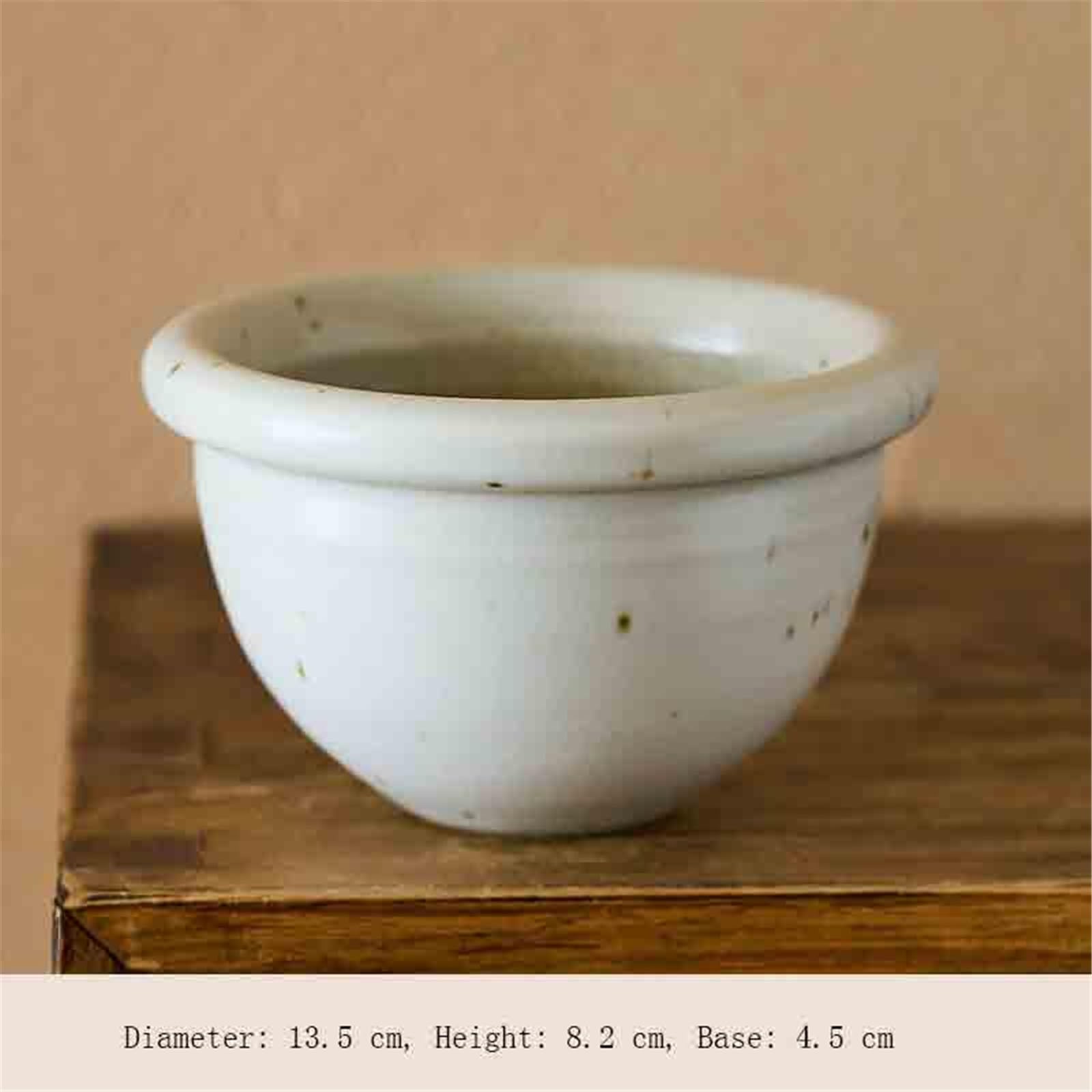 Mortaio e pestello da cucina in ceramica for spezie ed erbe aromatiche Salse(Bianco)