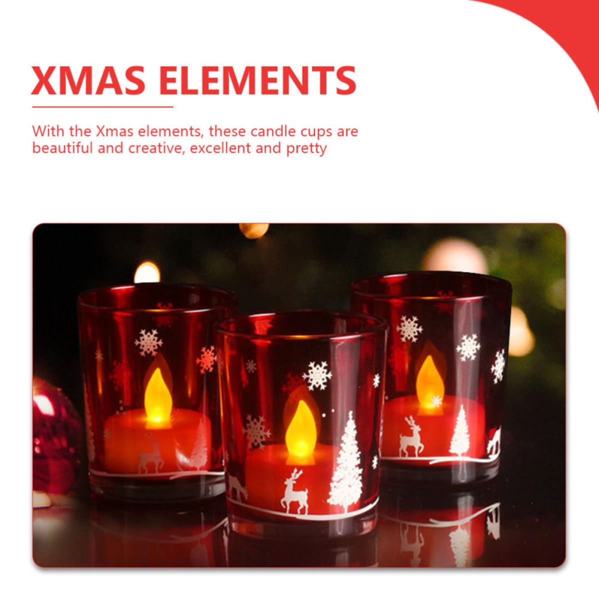 BESPORTBLE 10 Unidades Candelabro de Aromaterapia de Vidrio para Navidad,