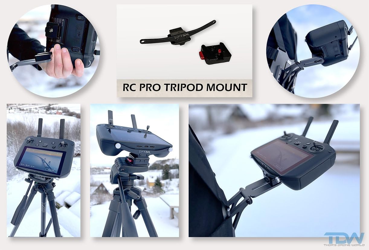 LifThor Tripod Mount – Premium Norwegian Aluminium Stand Compatible with DJI RC Pro Remote Controller