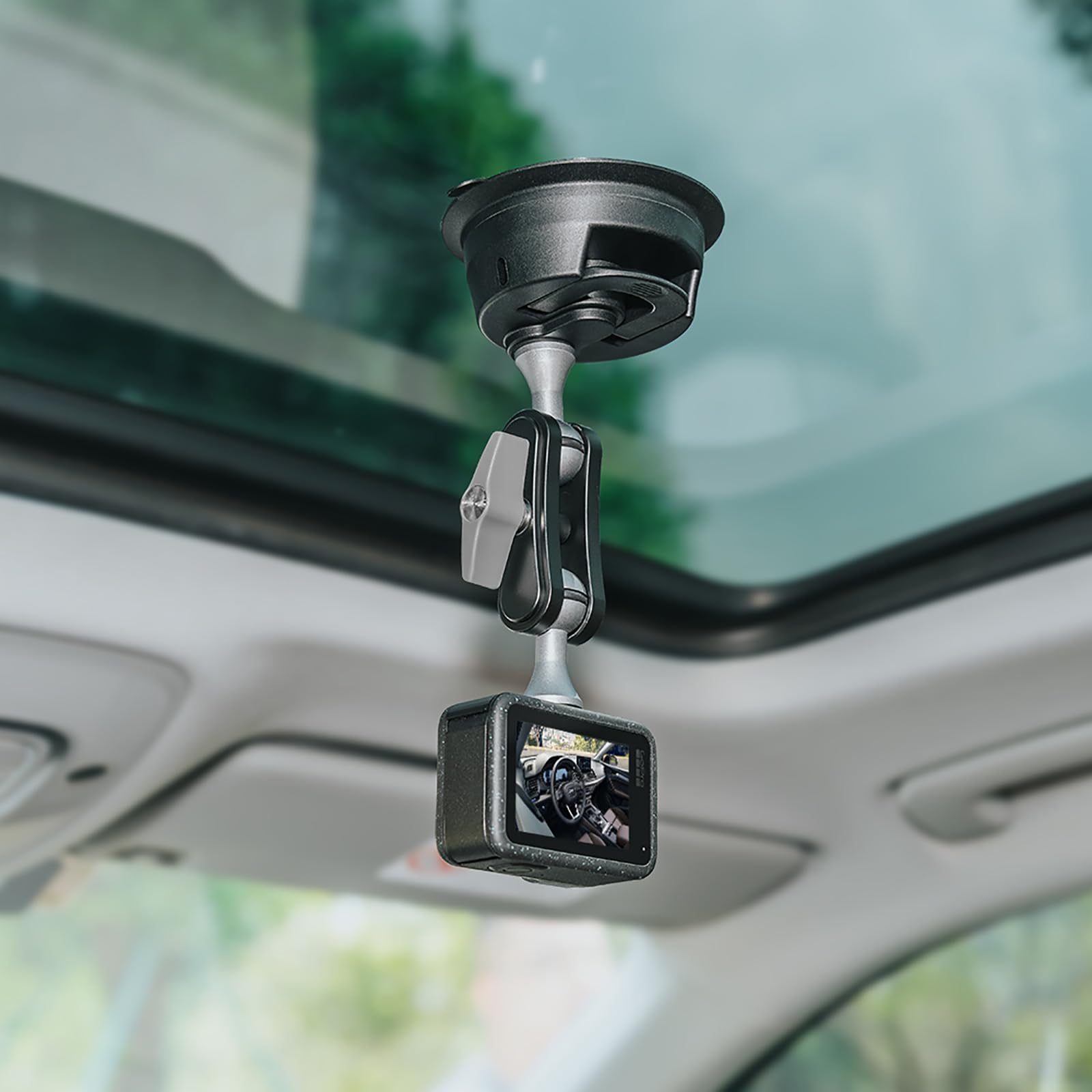 Soporte flexible para teléfono de coche con súper ventosa, ángulo de visión ajustable para salpicadero, parabrisas de coche, rejilla de ventilación, montaje en salpicadero