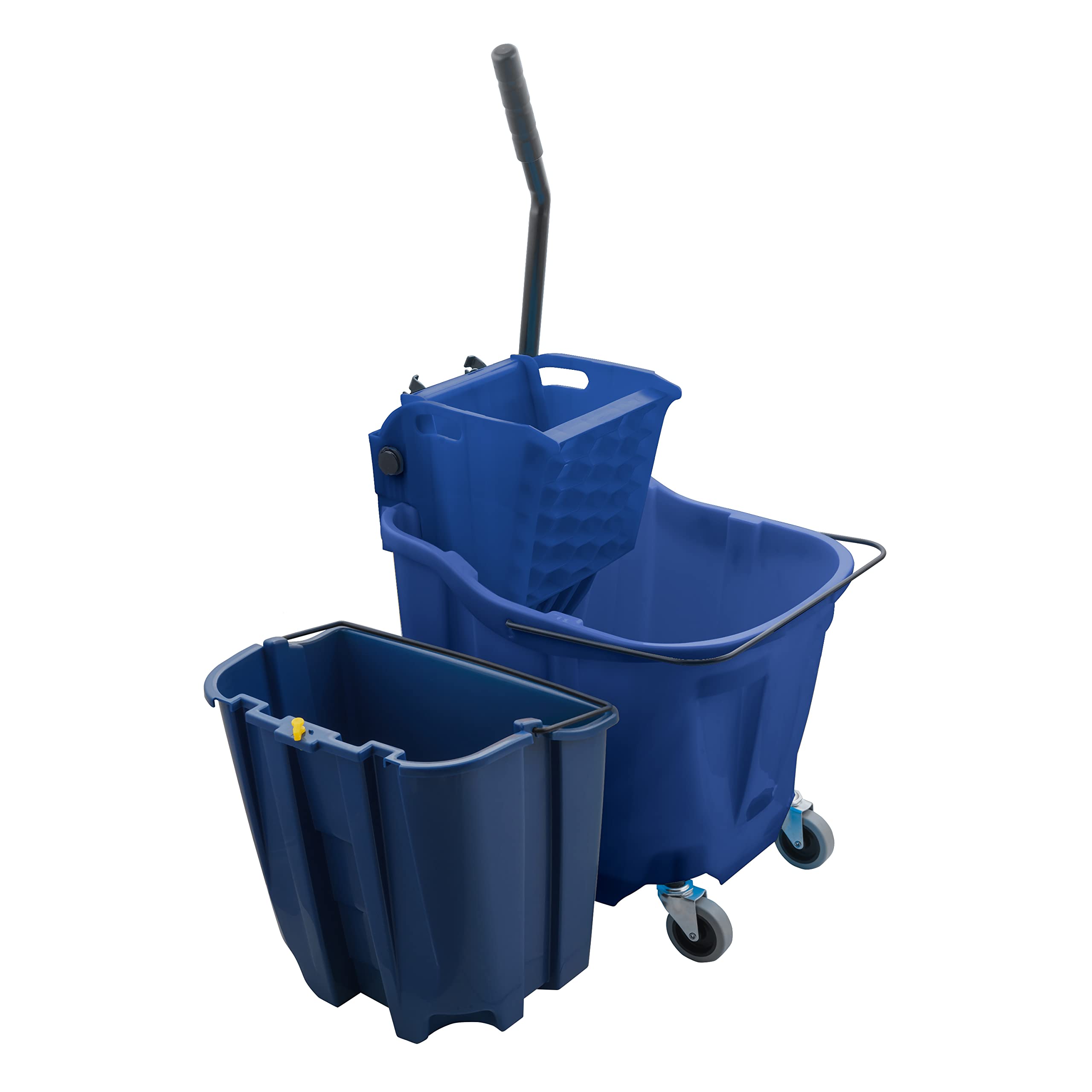CFS OmniFit 35 QT Cubo de fregona Combo: Escurridor de Prensa Lateral e Inserto de Agua Sucia - Azul