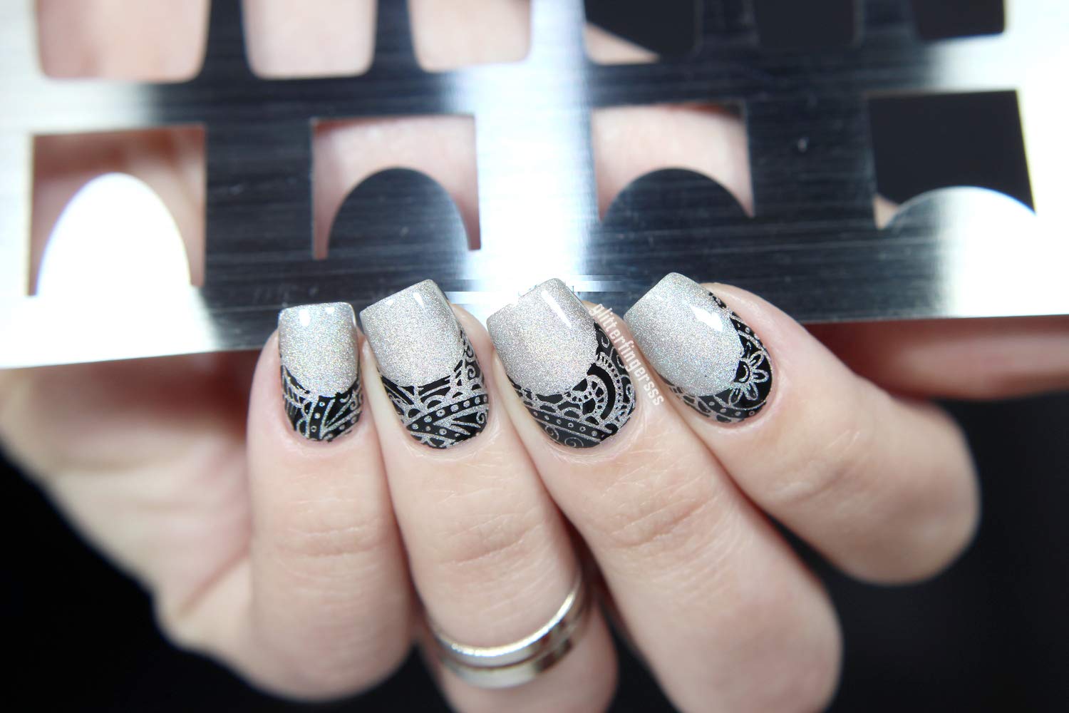 Store2508® (Pack of 4) Nail Stamping Guide Stencils. 3