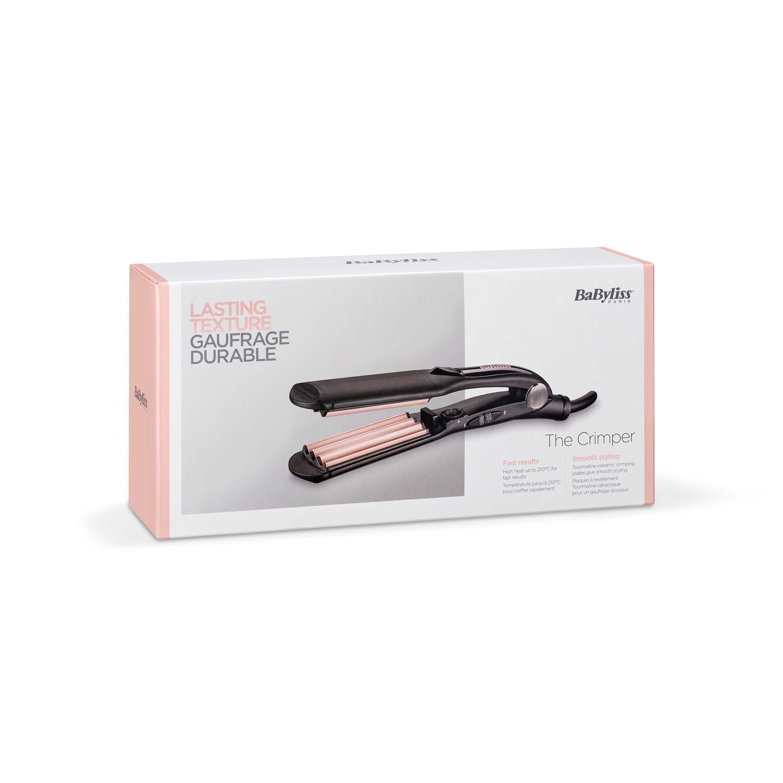 BaByliss Piastra frisè, Tourmaline Ceramic, 10 temperature fino a 210°C, nero, 2165CE