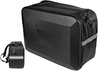 Motorcycle Backrest Bag - 9L Reflective PVC Motorcycle Luggage Rack Bags,Large Capacity Cycling Tail Zipper Storage Pouch ...