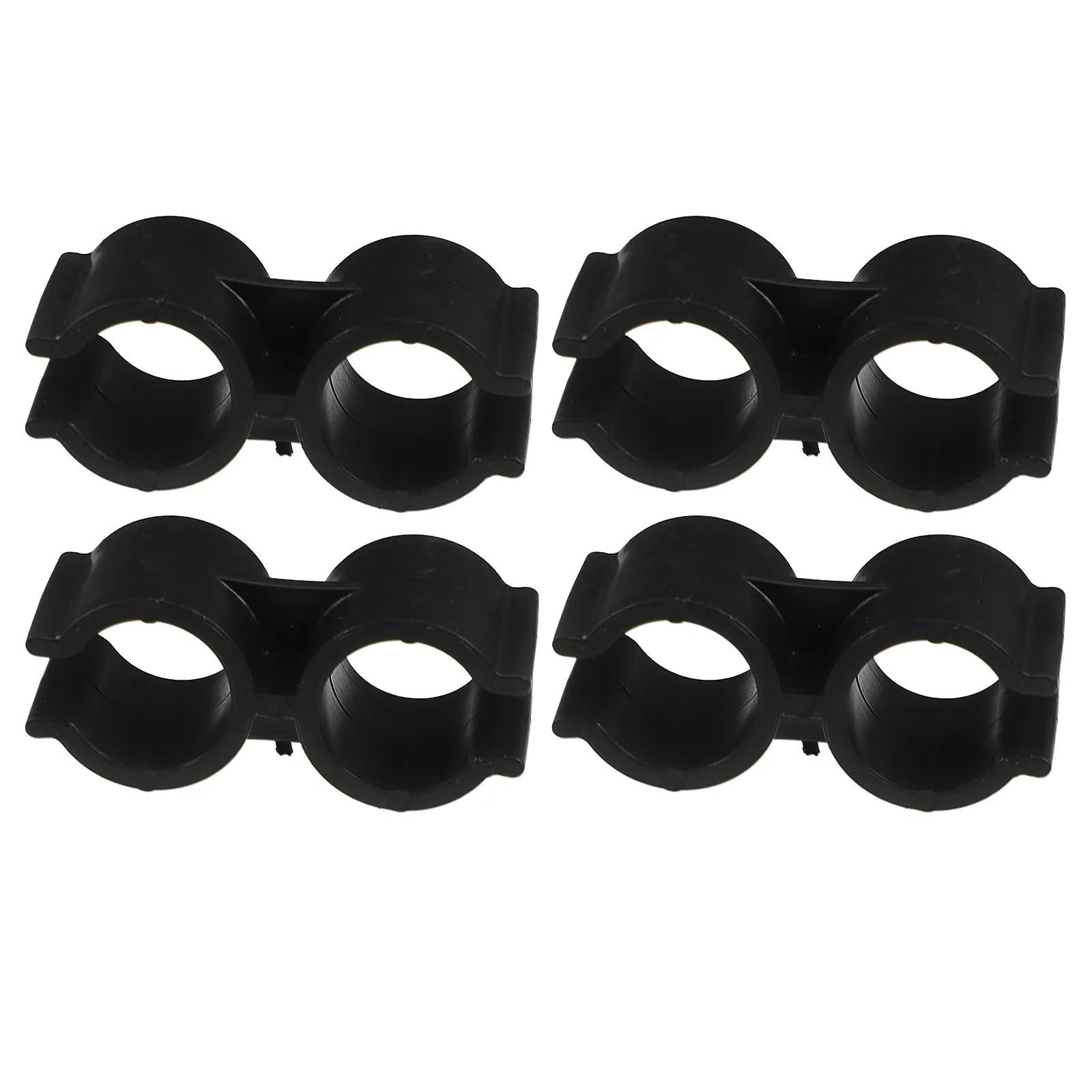 Wire Shelf Clips 25Pcs Dustpan Broom Buckle Double Tube Clamp Plastic Connector for and Secure Attachment Space Saving