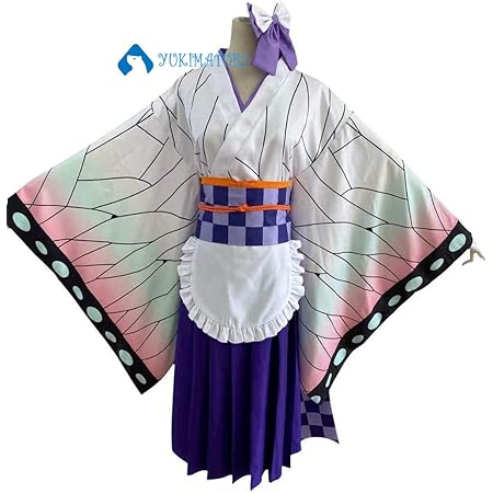 Amazon Yukimaturi 鬼滅の刃 衣装 胡蝶しのぶ メイド服 大人用 コスプレ衣装 仮装 ひなまつり 日常服 スチューム 仮装 パーティー アニメフェア 学園祭 文化祭cosplay コスプレ 仮装 通販