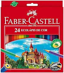 Lápis de Cor 24 cores sextavado 120124G Faber Castell