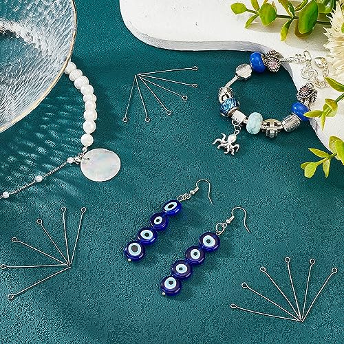 UNICRAFTALE about 1000pcs Stainless Steel Eye Pin, 0.6mm Pin Eyepins with Loop - Image 2