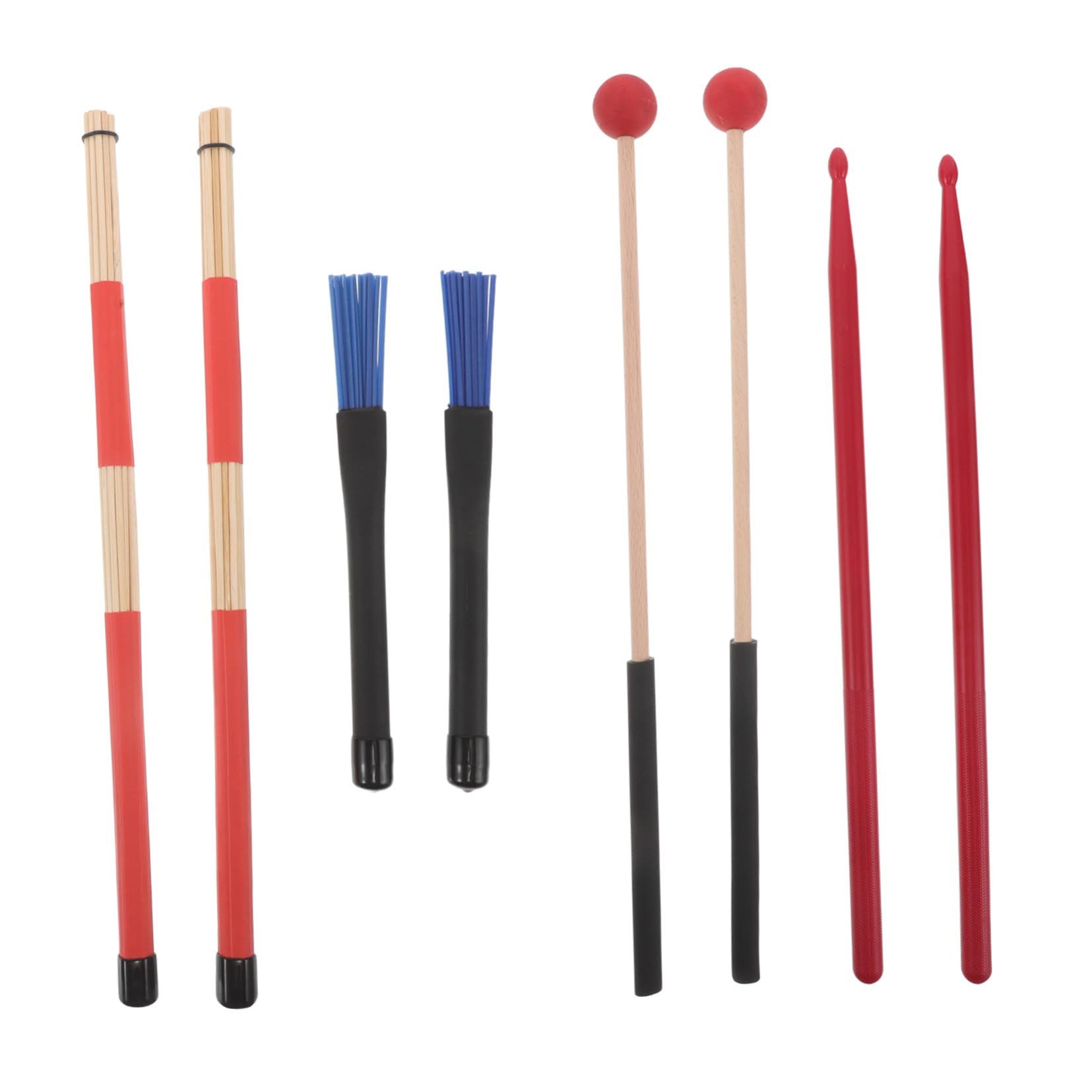 Mikinona Set de Baguettes de Percussion Paquet de Rangement Baguettes de Batterie Balais de Tambour et Accessoires pour Batteurs Professionnels