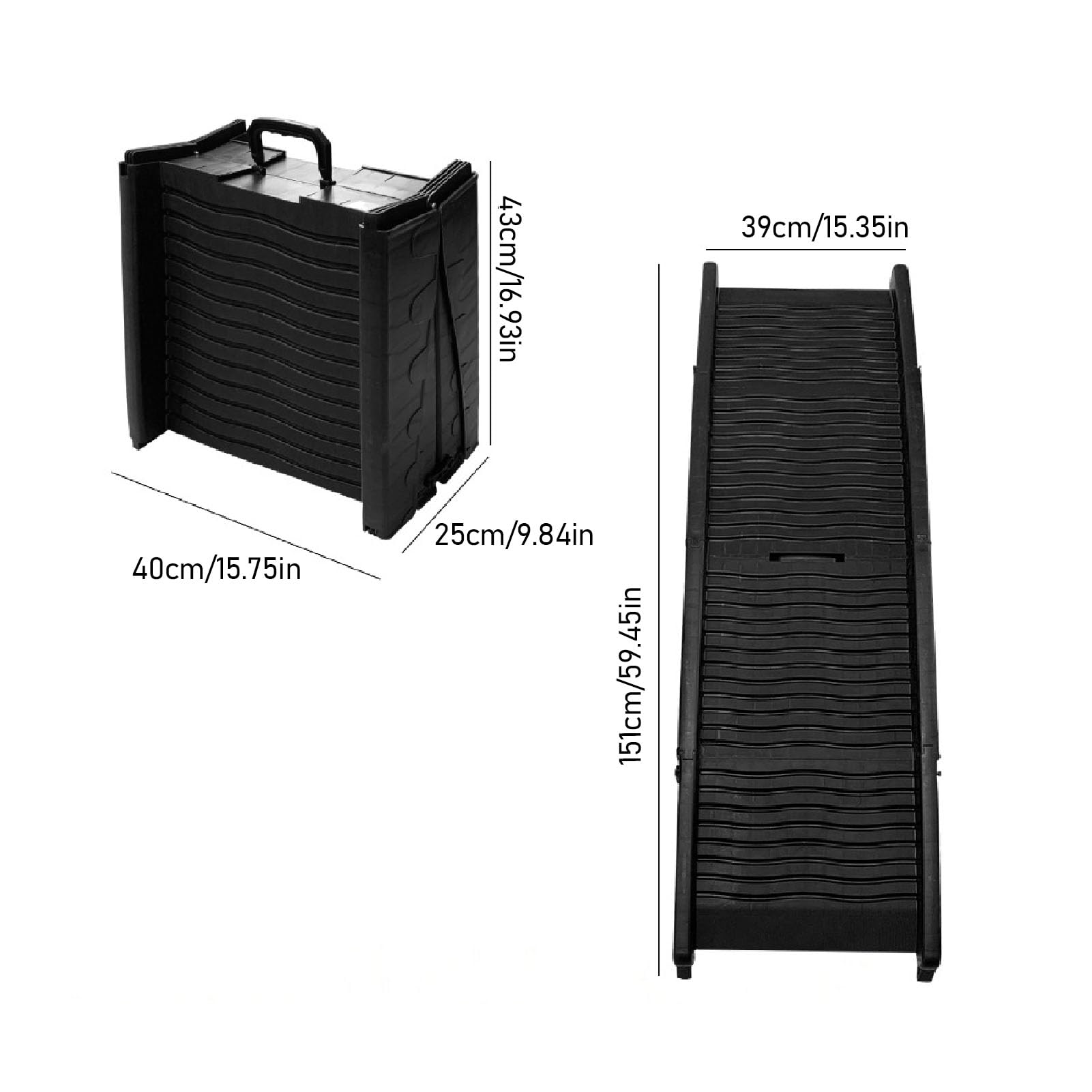 Rampa Plegable para Coche para Perros, Rampa Plegable para Escaleras para Mascotas, Escalera Ligera para Gatos, Escalones Exteriores para Mascotas para Camiones, Coches, SUV
