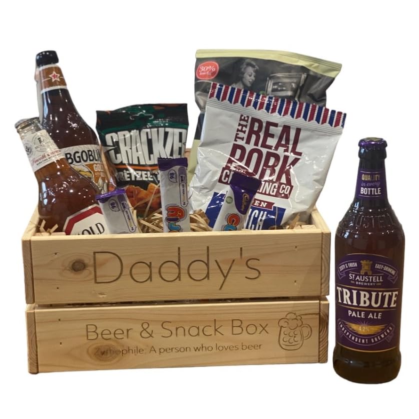 Personalised Wooden Beer or Gin Crate, Alcohol and Treat Wood Box, Box, Engraved Box, Mums Birthday Gin Gift
