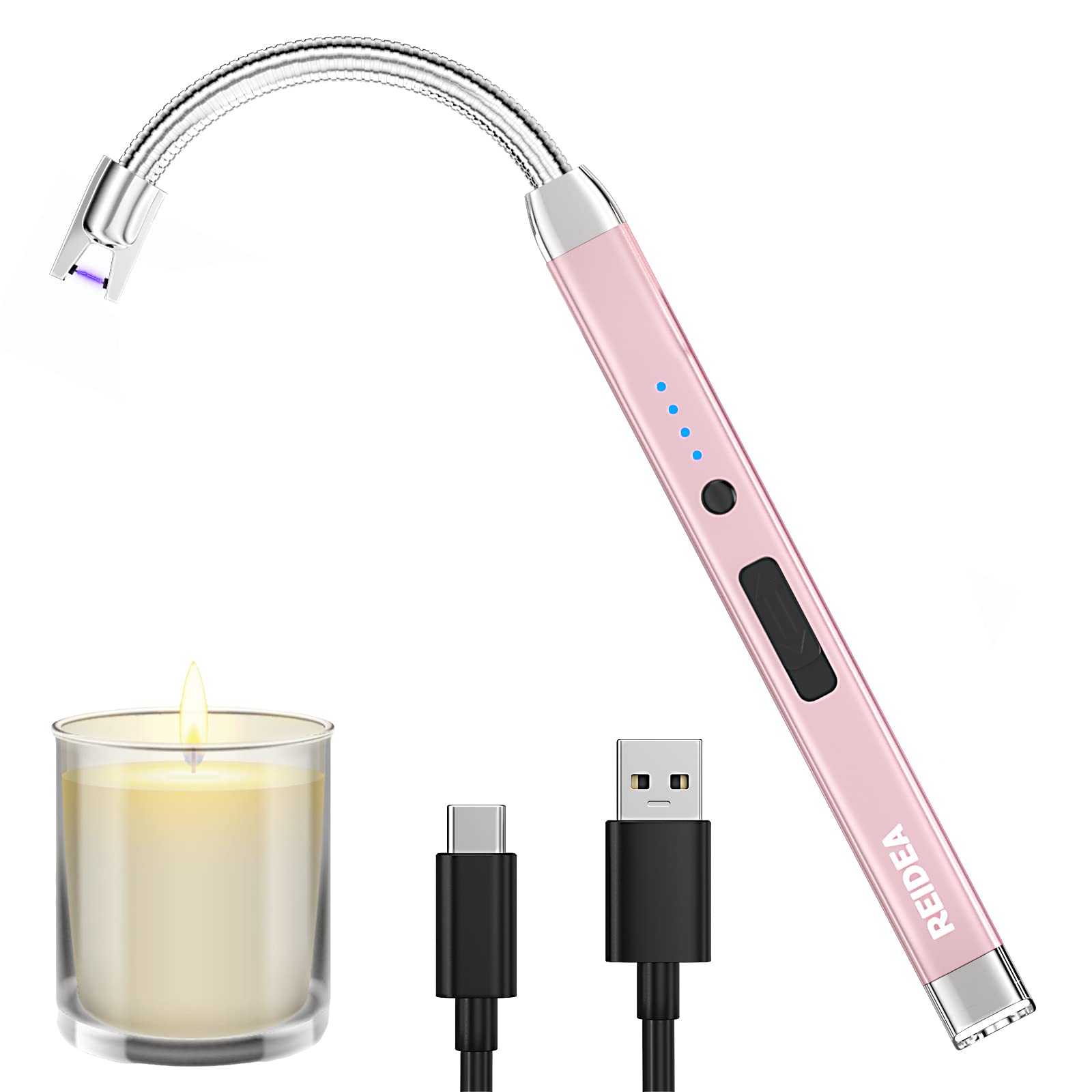 Buy REIDEA Candle Lighter Electric Arc Lighter with Safety Lock, LED