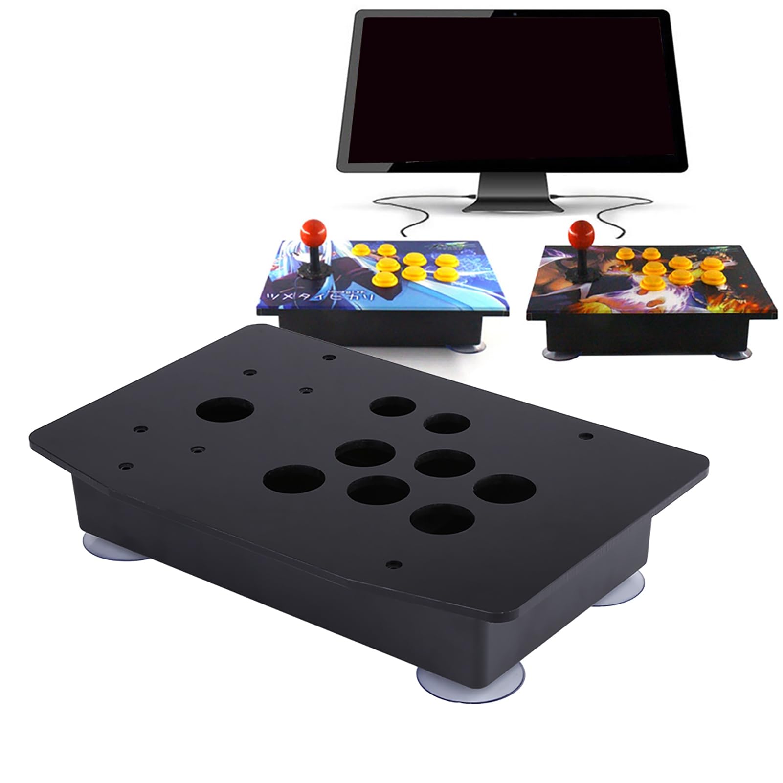 Pannello Acrilico Custodia Kit Fai da Te Ricambio per Macchine da Gioco Arcade Nero