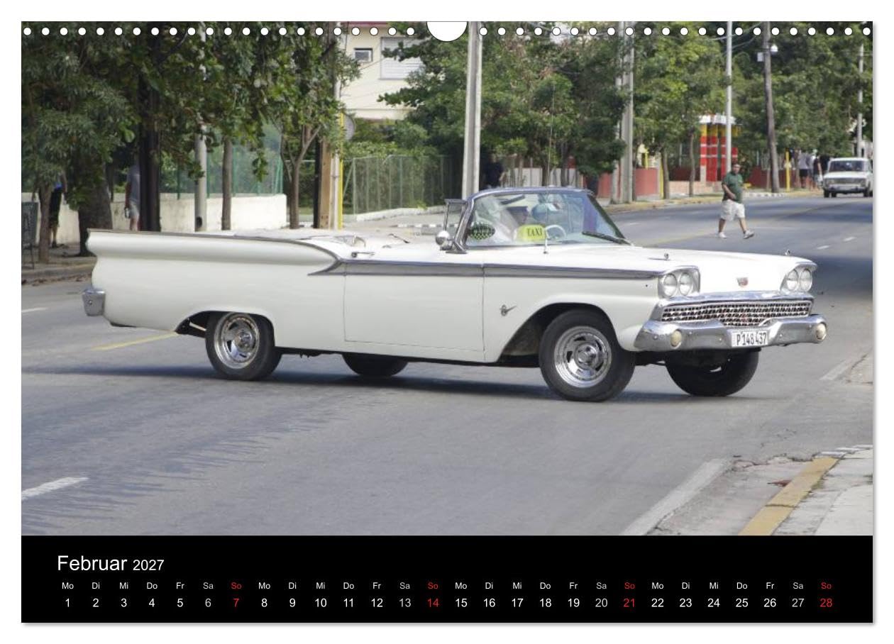 CALVENDO - Oldtimerträume auf KUBA (Wandkalender 2027 DIN A3 quer), Monatskalender: Kalender mit einem Querschnitt der auf Kuba anzutreffenden Oldtimer.