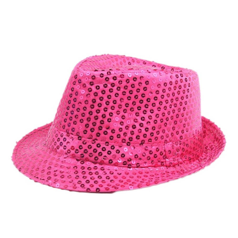 Anevous Men's Sequin Hat, Glitter Party Hats, Adult Sequin Hat, Stage Hat for Costume Accessories Costume