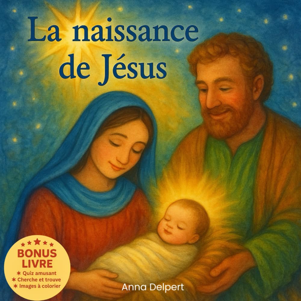 La naissance de Jésus: Une histoire chrétienne illustrée pour enfants sur la naissance de Jésus