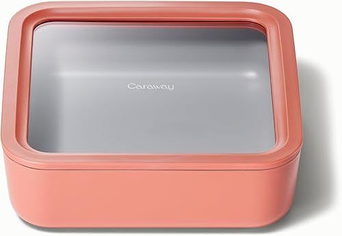 Vista 20 de Caraway Mini recipiente cuadrado para almacenamiento de alimentos, contenedor de almacenamiento de vidrio de 1.75 tazas para alimentos, vidrio