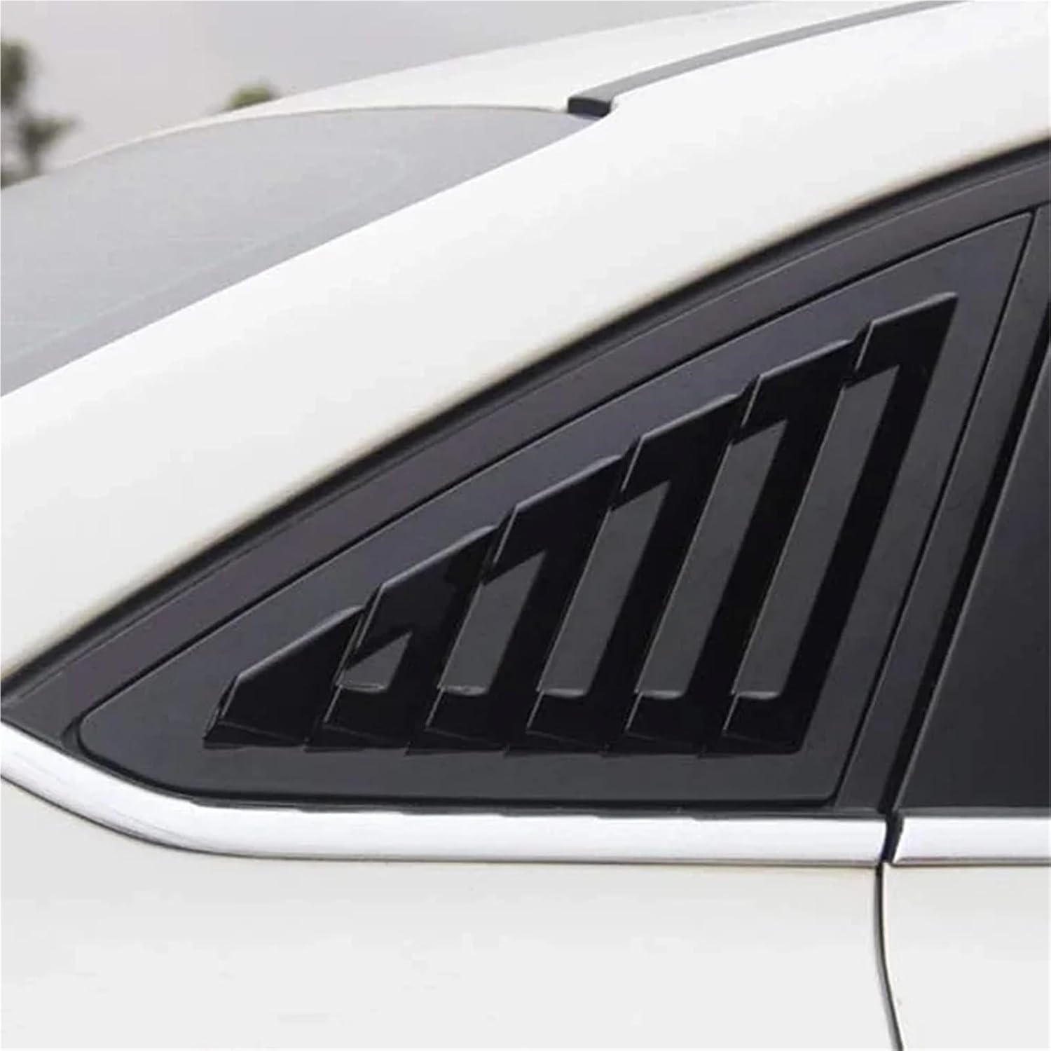 DYXN Compatible for Ford Focus Sedan 2012 2013-2018 ABS Plastic Rear Window Quarter Louver Scoop Cover Side Vent Trim Car Adhesive Accessories(Carbon Look)