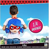 Vista 5 de P.M.I. Mochila escolar de felpa Miraculous Ladybug Uno de los dos coleccionables de 12 pulgadas de alto Juguetes milagrosos de mariquita