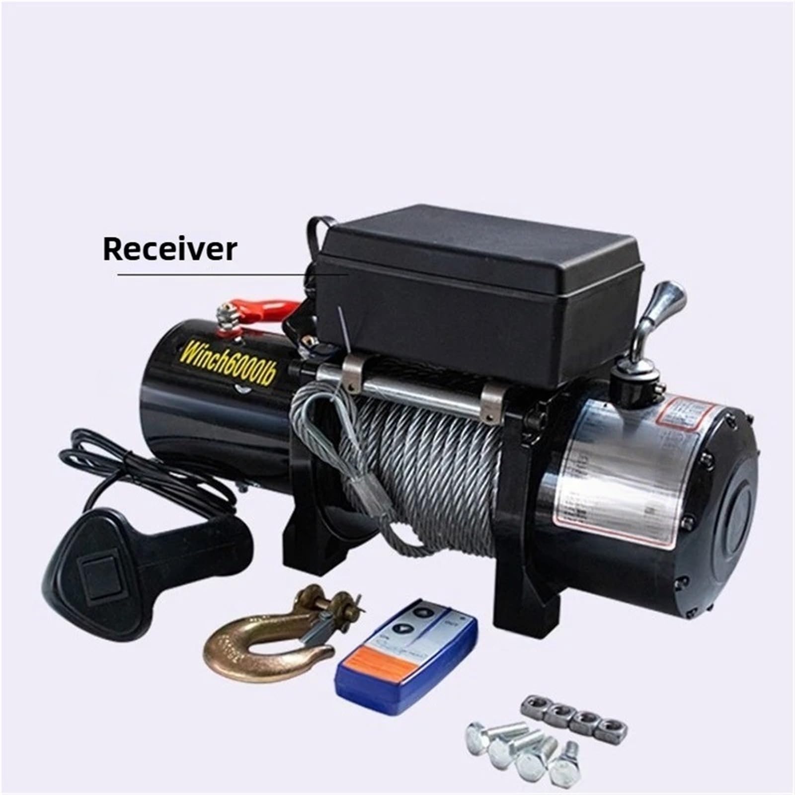 Paranco a Leva Elettrico Verricelli Per Auto Fuoristrada Verricello Elettrico Per Trazione Montato Su Veicolo 12v Di Sollevamento Per Paranco Industriale(12V-12000LBS-B)