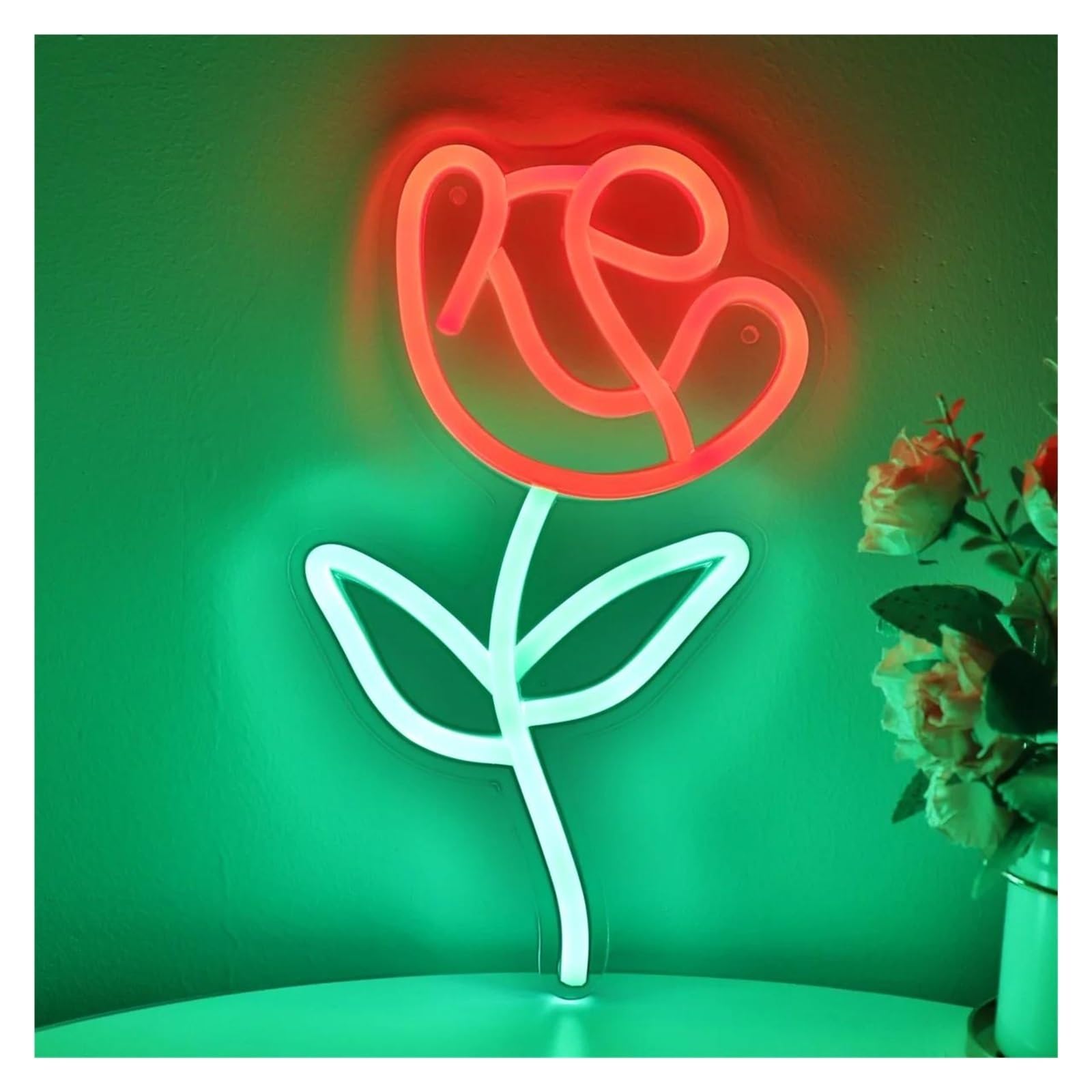 Luci al neon Fiore di per rosa per insegna per neon per alimentazione per USB dimmerabile