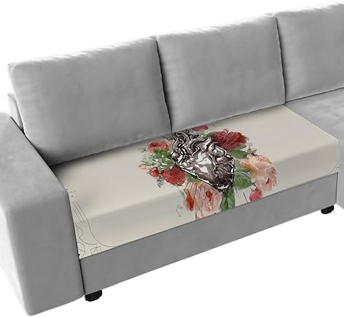 Miniatura 44 de Fundas de cojín para sofá con diseño de muñeco de nieve de Navidad, funda elástica para sofá con parte inferior elástica, fundas de sofá con diseño