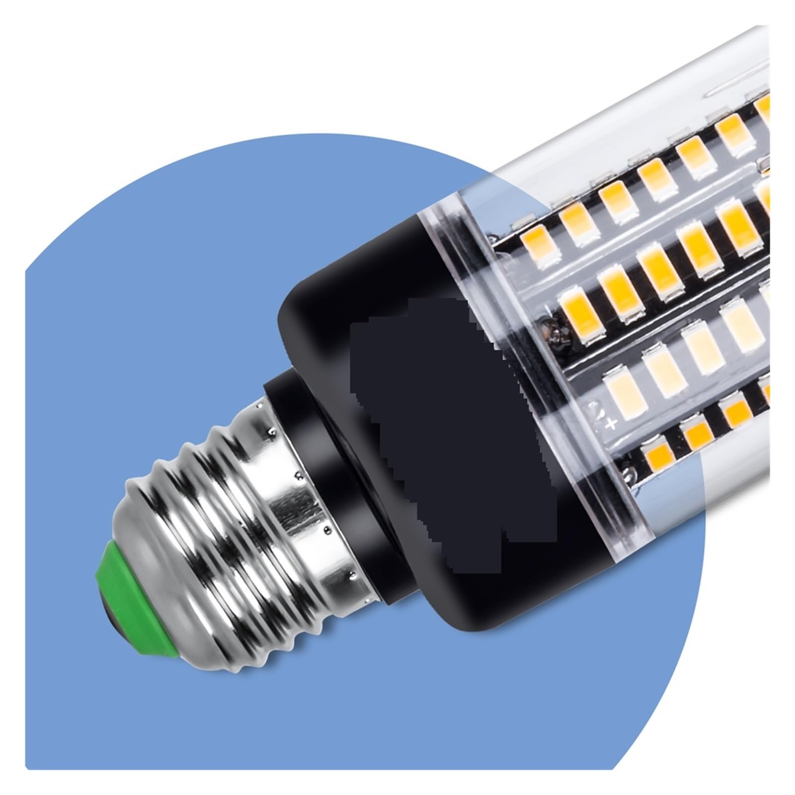 E27 Żarówka LED E14 Lampa Kukurydziana Bombilla Reflektor 3.5W 7W 9W 12W 15W 20W Okrągła Do Oświetlenia Domu Niskie ZużYcie Energii(Warm White,E14 108leds 9W)
