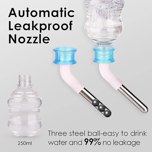 Miniatura 5 de Super Design Comedero elevado para mascotas con cuenco de acero inoxidable y dispensador automático de agua, estación de alimentación ajustable para