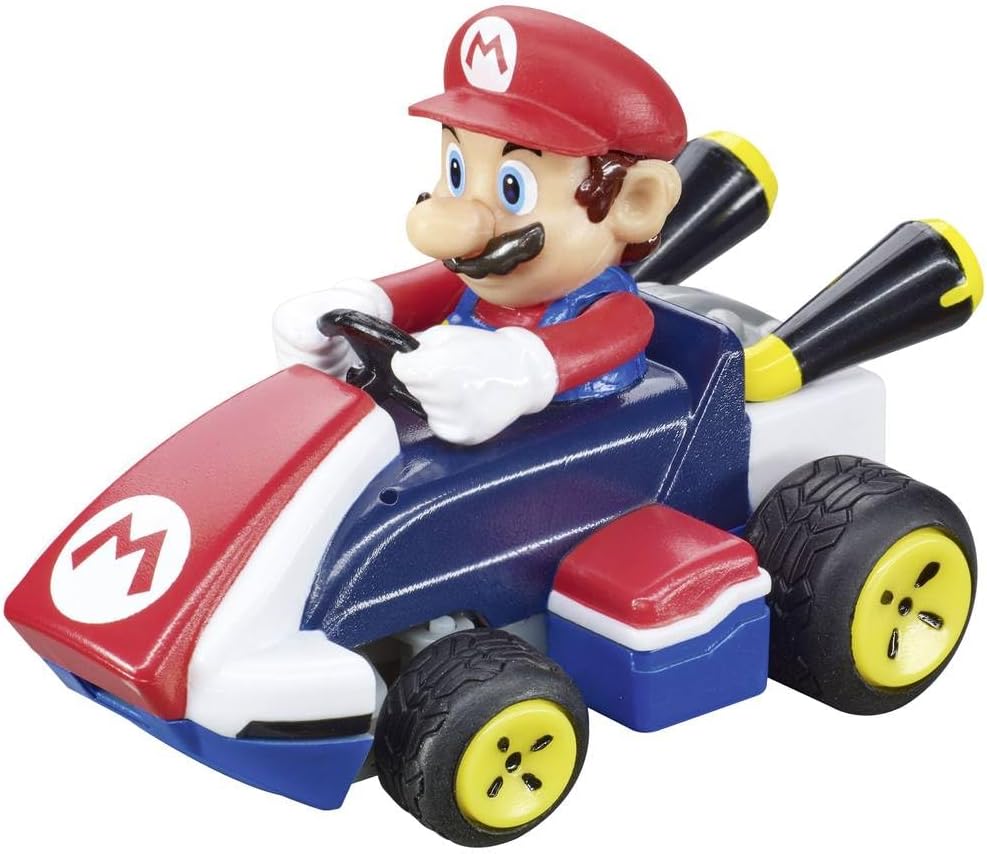 Carrera RC 2.4GHz Mario Kart Mini RC, Mario (Paperbox) I Officially Licensed I 1:50 Scale Collectible I Ready to Run I For Ages 6+
