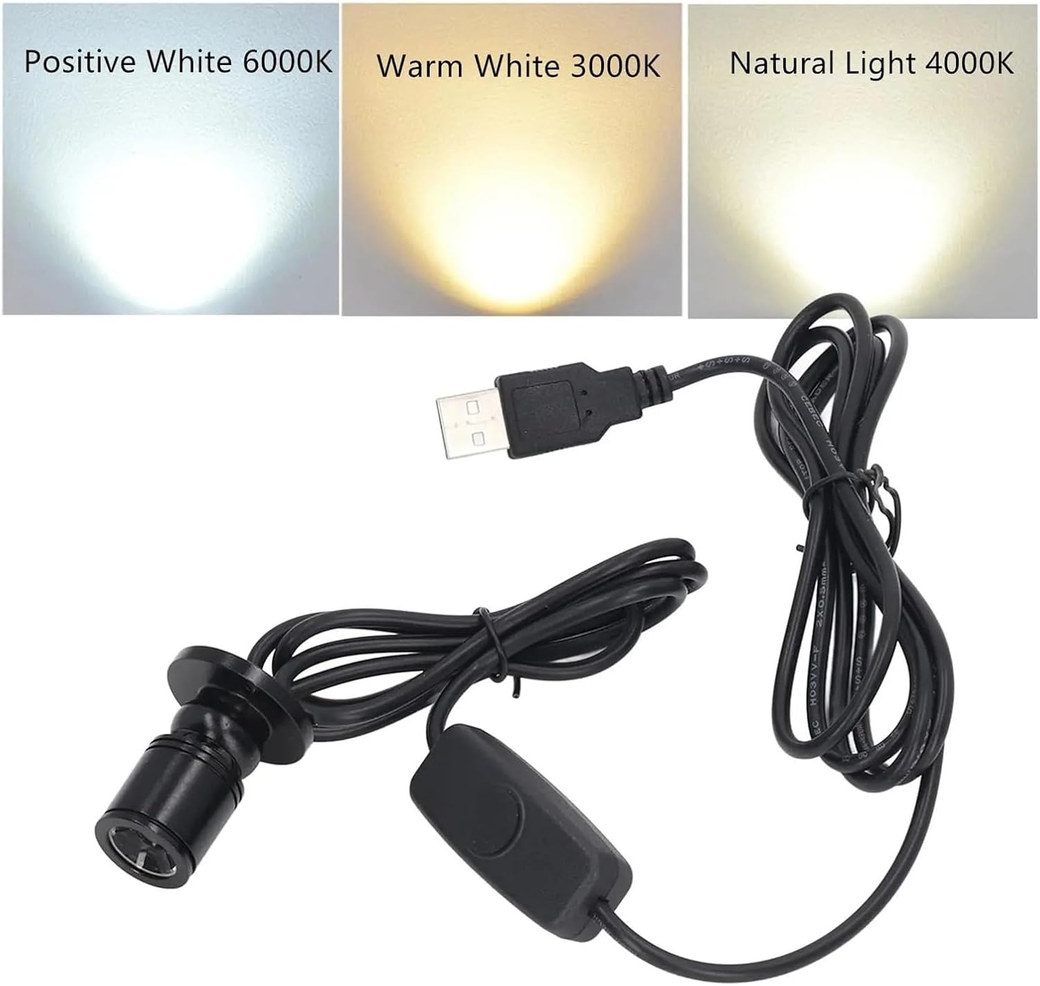 Mini Spot Light Aluminium USB 5V Dimmable LED Downlight Accent Light for Painting Pictures Plants Jewellery Shop Windows Models(Black,Green,3W)